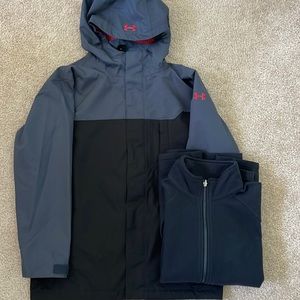 Under Amour waterproof jacket with removable long sleeve fleece